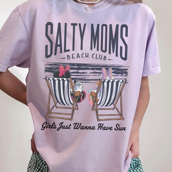 Comfort Color® Disney Salty mom beach Club Shirt, Minnie and Daisy summer shirt, Disney mom tee, Disney girl trip, Disney vacation, 00818