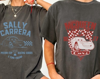 Comfort Color® Cars Couple tee, Sally Cars Movie, Cars Matching Shirt, Sally and McQueen, Matching bff Shirt, I McQueen Disney Trip,  00204