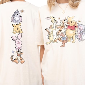 Comfort Color® Disney Winnie the Pooh Shirt, Disney Winnie Tigger Eeyore Piglet Friends Disneyland Winnie Cute Bear Disney Trip Shirt 001521