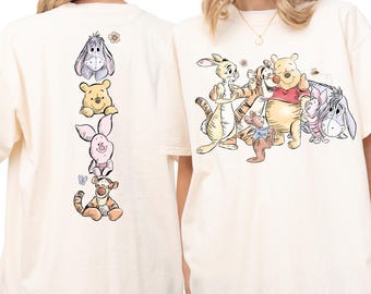 Comfort Color® Disney Winnie the Pooh Shirt, Disney Winnie Tigger Eeyore Piglet Friends Disneyland Winnie Cute Bear Disney Trip Shirt 001521