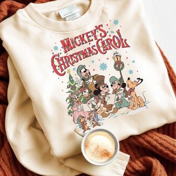 Comfort Color® Disney Mickey's Christmas Carol Shirt Retro Disney Merry Christmas tee Christmas Mickey and Friends Shirt Holiday Season 0428