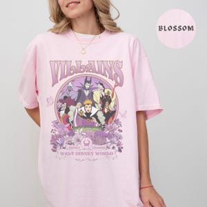 Comfort Color® Vintage Villains Walt Disney Shirt Disney Halloween Shirt, witch shirt, Disneyland Halloween Shirt, maleficent, 0242 zdjęcie 5