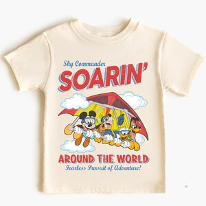 Comfort Color® Mickey and Friend Soarin' Around The World Shirt Epcot Disney Washed Tee Walt Disney World Trip Disney Ride Epcot 001005 Bild 7