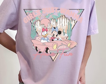 Comfort Color® Disney Minnie Daisy girls just wanna have fun shirt, Disneyworld tee, Besties Matching Shirt, Disney trip tee 00756