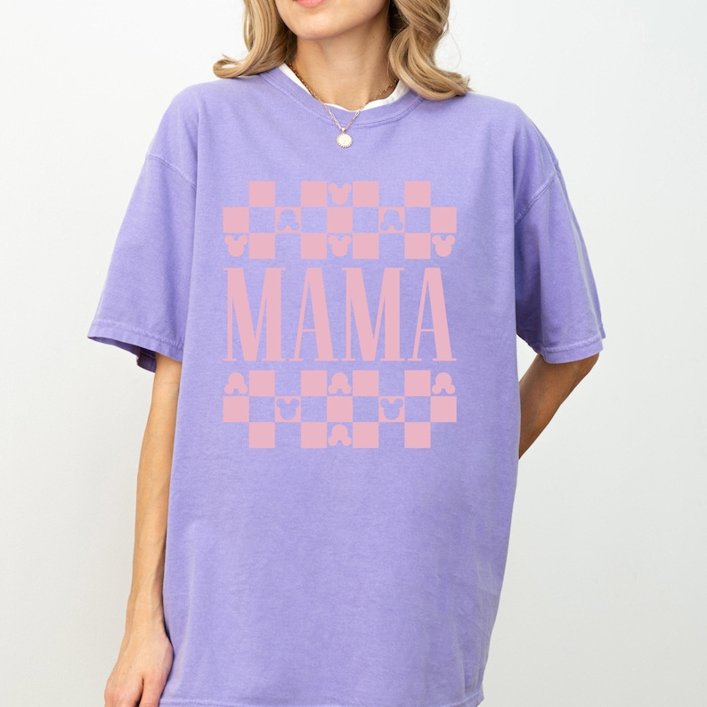 Comfort Color® Disney Mama Shirt, Disney Mom Tee, Gift for Mom, Disney Vacation Shirt, Minnie Ear Shirt, Disney Family Shirt, Mom Tee, 0240 image 3