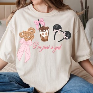 Comfort Color Disney Coquette Bows Watercolor Disney girl Cake T-Shirt Magic Kingdom Magical Snack tee EPCOT snack shirt 00901 画像 4