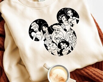 Comfort Colors® Disney Princess Tshirt, Cinderella Sweatshirt,  Rapunzel Shirt,  Disney Elsa tee, WDW princess, Disney Princess Shirt, 0488