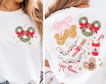 Camiseta Disney Holiday Magic de Comfort Colors®, camiseta Mickey Merry Christmas, camiseta navideña vintage de Disney, camiseta navideña familiar 001263