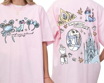 Comfort Colors® Disney Elsa Shirt, Coquette Bow Frozen Elsa Tee, Olaf and Bruni Shirt, Arendelle Castle Shirt, Winter Magic Top 001140