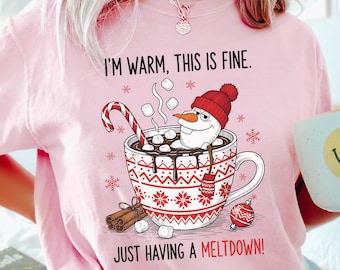 Comfort Color® Olaf Snowman Christmas Shirt, Disney Frozen Xmas Tee, Very Merry Christmas Shirt, Frozen Olaf Snowman Shirt, 001192