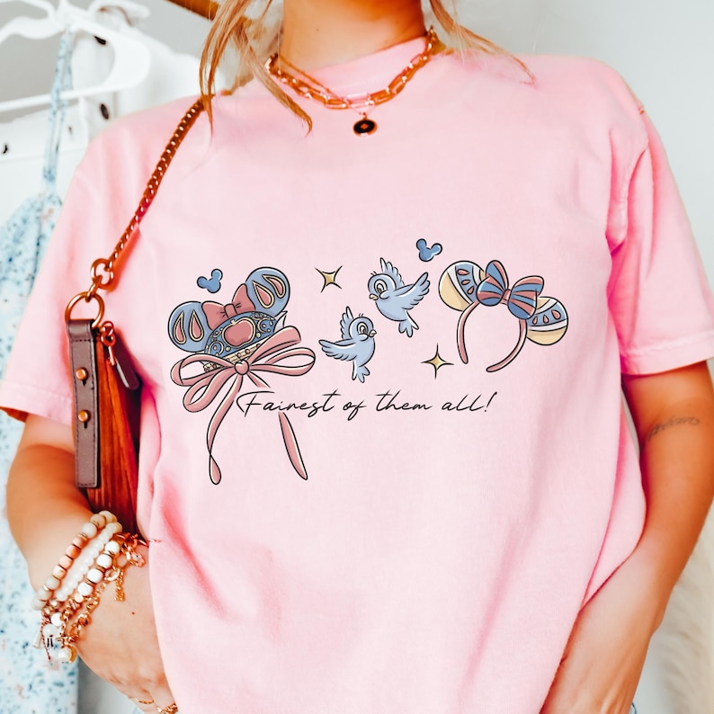 Comfort Color® Disney Princess Shirt Cinderella Belle Rapunzel Ariel Snow White Jasmin Aurora Tee Disney Trip Shirt Princess Birthday 00971 image 5