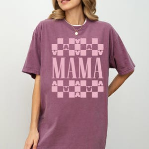Comfort Color® Disney Mama Shirt, Disney Mom Tee, Gift for Mom, Disney Vacation Shirt, Minnie Ear Shirt, Disney Family Shirt, Mom Tee, 0240 image 1