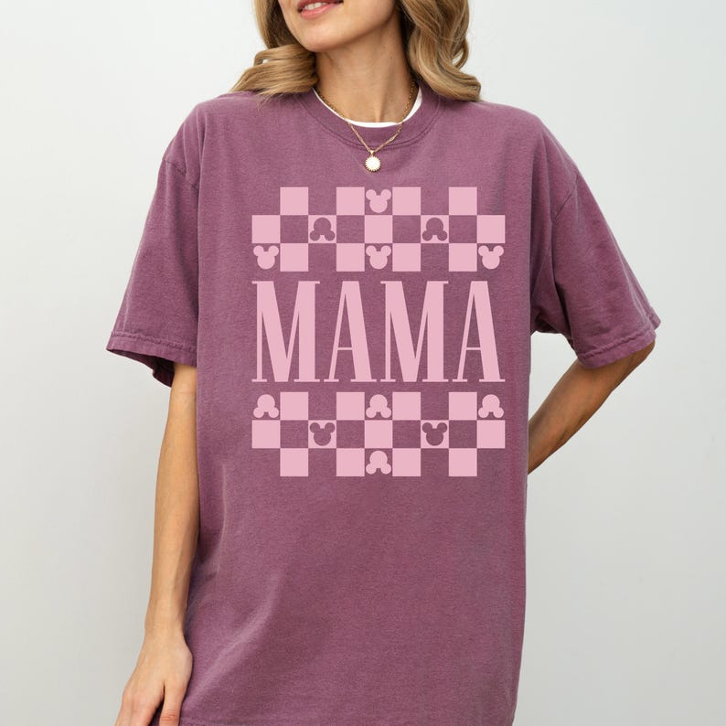 Comfort Color® Disney Mama Shirt, Disney Mom Tee, Gift for Mom, Disney Vacation Shirt, Minnie Ear Shirt, Disney Family Shirt, Mom Tee, 0240 image 1