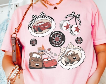 Comfort Color® Disney Lightning McQueen & Tow Mater my best friend Shirt Disney Cars Shirt Disney Pixar Character Disneyland Trip tee 001009