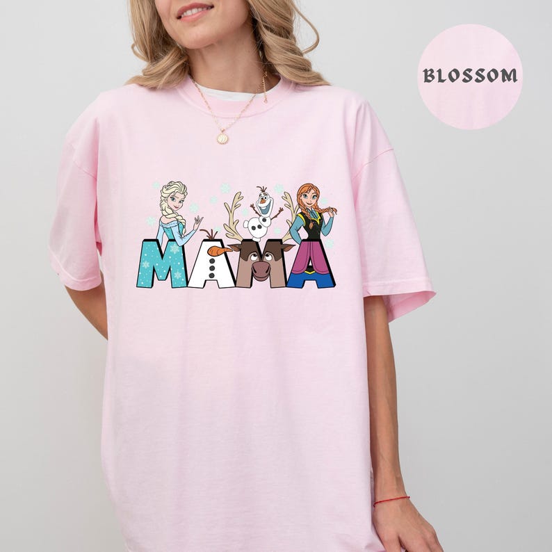 Comfort Color® Princess Mama Shirt Princess Mom Elsa Ariel Rapunzel Cinderella Belle Shirt Mother's Day tee Disneyland Ariel Shirt 00380 immagine 7