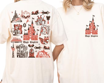Comfort Color® Disney  Castle Shirt Magic Kingdom Family SweaShirt Disney Vacation Mickey Castle Shirt Most Happiest Place on Earth 00551