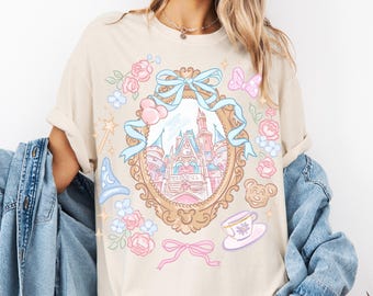 Comfort Color® Vintage Disney Coquette Shirt, Magic Kingdom Sweatshirt, Disneyworld tee, Disney Trip, Disney princess shirt 00819