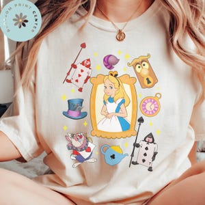 Comfort Colors® Alice in Wonderland T-Shirt, Disney Alice Tee, Princess Alice Shirt, Vintage Alice in Wonderland Shirt, Disney tee, 00773