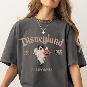 Comfort Color® Retro Disneyland Est 1955 California Mickey Ghost Shirt, Disneyland Halloween Shirt, Disney Mickey Halloween, 00106 image 1