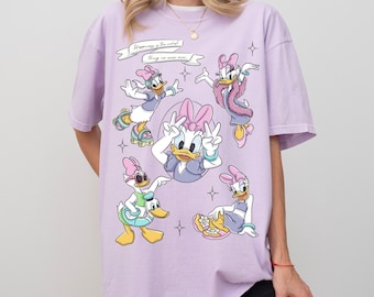 Comfort Color® Disney Daisy Duck Shirt Coquette Bow Disney Summer Tee Best Cousins Shirt Disney World Besties Shirt Disney Trip Shirt 001608