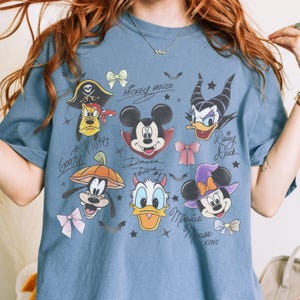 Comfort Color® Disney Mouse And Friends Signature Halloween Shirt Disney Spooky Shirt Mickey and Friends Fall Sweat Spookiest place 00932 image 1