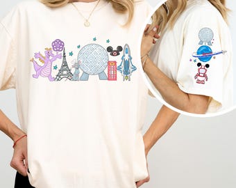 Comfort Color® Disney Epcot Shirt Disney Epcot Matching Shirt Disney Family Matching Shirt  Figment tee Disney World Traveler Shirt 001406