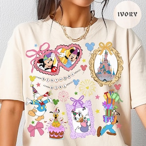 Comfort Color® Disney and Friends Birthday Girl Shirt, Minnie Mouse Tee, Disney, Disney birthday Trip t-shirt, disney girl birthday, 00755 image 1