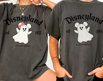 Comfort Color® Retro Disneyland Est 1955 California Mickey Ghost Shirt Minnie Disneyland Halloween Shirt Disney Mickey Halloween 001021