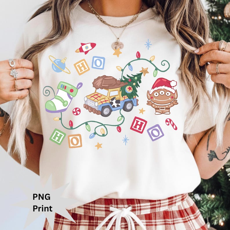 Comfort Color® Disney Pixar Toy Story Christmas Shirt Woody Shirt Pizza Planet shirt Buzz Hamm Rex Tee Magic Kingdom Disneyland trip 001145 imagem 2