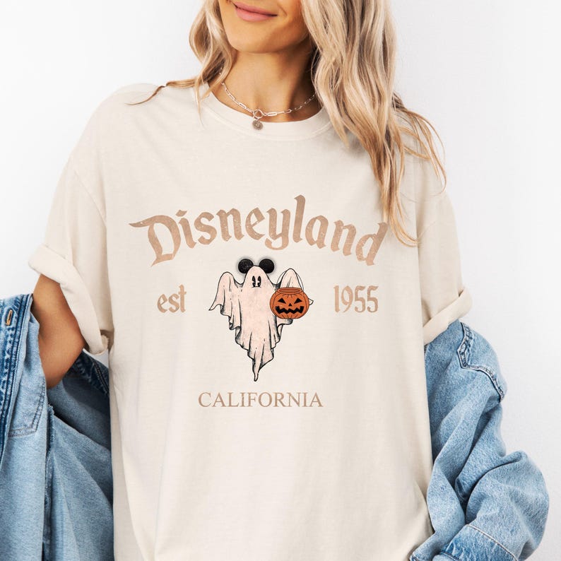 Comfort Color® Retro Disneyland Est 1955 California Mickey Ghost Shirt, Disneyland Halloween Shirt, Disney Mickey Halloween, 00106 image 11