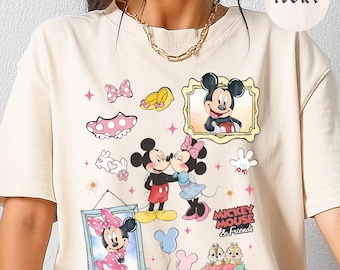 Comfort Color® Mickey Mouse and Friends Coquette tee, Minnie and Daisy T-shirt, Magic Kingdom shirt, Disney World Shirt, 00763