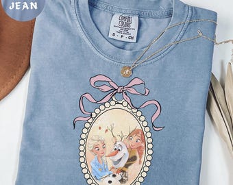 Comfort Color® Disney Retro Frozen Shirt anna elsa shirt princess shirt disney trip shirt, Disney sisters Shirt, Disneyworld shirts, 00710