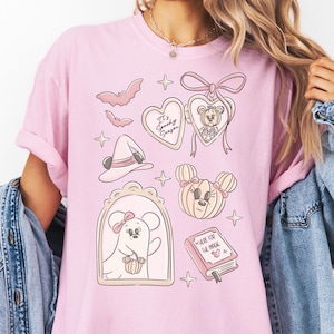 Comfort Color® Disney Mickey Minnie Ghost shirt Spooky Season with Pumpkin tee Minnie Boo T-shirt Halloween Party Mickey Not So Scary 00984 image 3