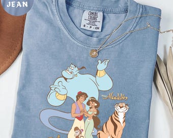 Comfort Color® Vintage Princess Jasmine And Aladdin Shirt, WDW princess Jasmine SweatShirt, Princess Jasmine Tee, Disney Vacation 00628