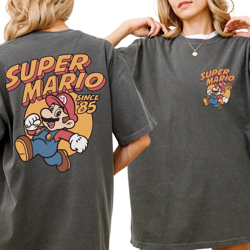 Comfort Color® Mario Family Shirt Mario Group Shirts Epic Universe Shirt Orlando Park Epic Universal Shirt Coquette Bow 00829 image 1