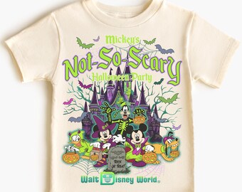 Comfort Color® Disney Mickeys not so scary Halloween Party Mickey and Friends Halloween Shirt Disney Kids Halloween Shirt 00958