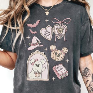 Comfort Color® Disney Mickey Minnie Ghost shirt Spooky Season with Pumpkin tee Minnie Boo T-shirt Halloween Party Mickey Not So Scary 00984 image 4