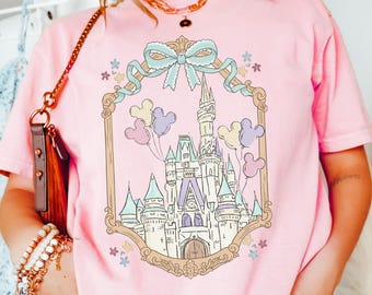 Comfort Color® Vintage Disney Coquette Magic Castle Shirt Magic Kingdom Sweatshirt Disneyworld tee Disney Trip Disney princess shirt 001093