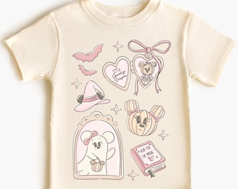 Comfort Color® Disney Halloween Shirt Spooky Season with Pumpkin Minnie Boo T-shirt Halloween Kids Mickeys Not So Scary Disney Trip 00984