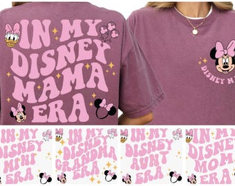 Camiseta Comfort Color® personalizada de la era Disney GiGi, camiseta de Minnie, camiseta de la era Disney Mama, camiseta Disney Grandma, camiseta Disney Mom, 001342