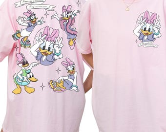 Comfort Color® Disney Daisy Duck Tee Disneyland Summer Magical Castle Vacation Shirt Disney World Coquette Bow Bestie Disney Trip Tee 001610