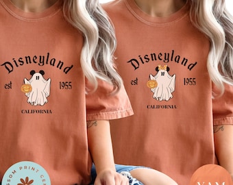 Comfort Color® Retro Disneyland Est 1955 California Halloween Shirt Mickey Ghost Shirt Minnie Ghost Shirt Disneyworld Halloween, 00196