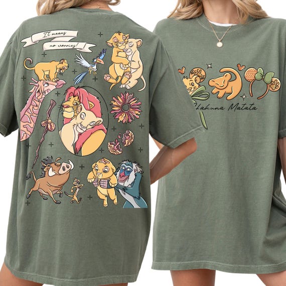Comfort Color® Retro Disneyland Lion King Simba And Timon Shirt Vintage Lion King Shirt Hakuna Matata Shirt Disneyland Trip Shirt 001129
