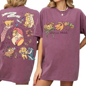 Comfort Color® Retro Disneyland Lion King Simba And Timon Shirt Vintage Lion King Shirt Hakuna Matata Shirt Disneyland Trip Shirt 001129 afbeelding 4