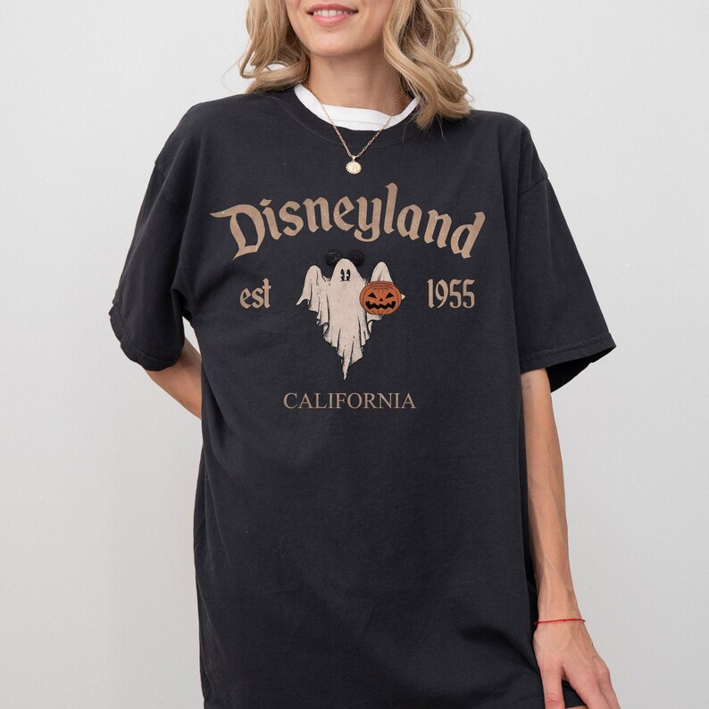 Comfort Color® Retro Disneyland Est 1955 California Mickey Ghost Shirt, Disneyland Halloween Shirt, Disney Mickey Halloween, 00106 image 10
