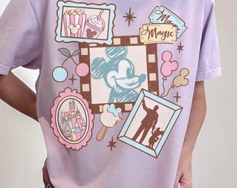 Comfort Color® Mickey Coquette Bow Disney Castle  Shirt Magic Kingdom Shirt Disney Shirt Walt Disney Shirt Disney Trip Shirt 00844