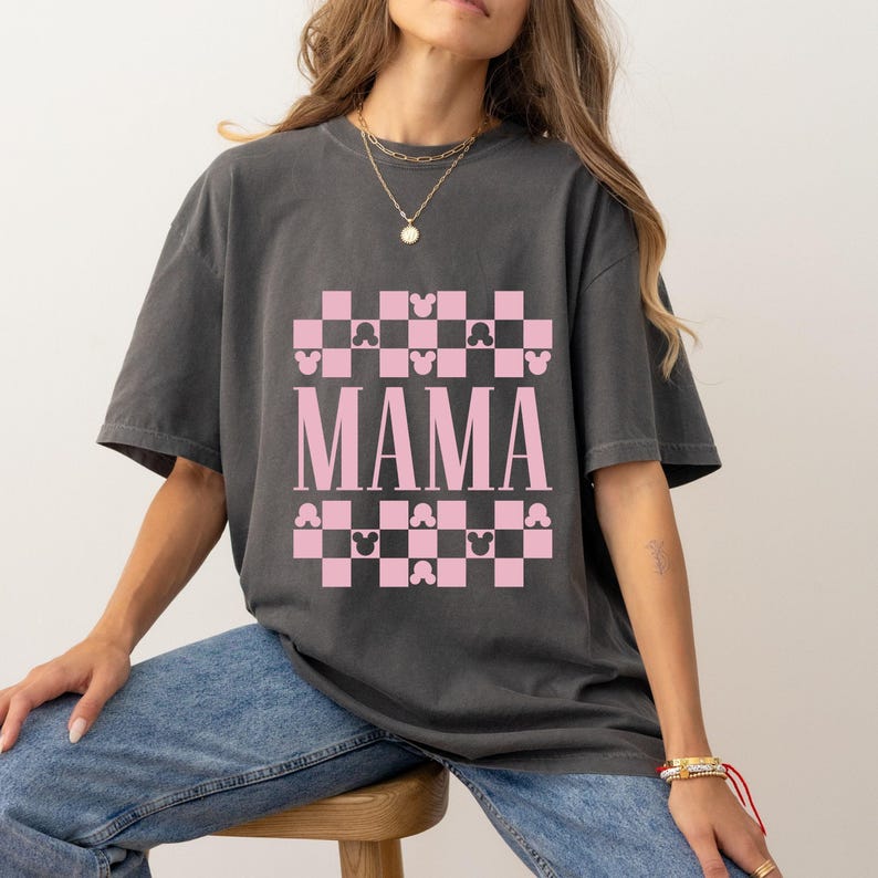 Comfort Color® Disney Mama Shirt, Disney Mom Tee, Gift for Mom, Disney Vacation Shirt, Minnie Ear Shirt, Disney Family Shirt, Mom Tee, 0240 image 7