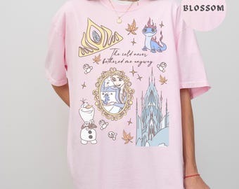 Comfort Color® Princess anna elsa coquette bow shirt disney trip shirt Disney sisters Shirt Disney best friends shirt Frozen Shirt 00850