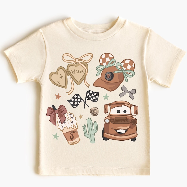 Camiseta Comfort Color® Disney Tow Mater Coquette Bow para Halloween, camiseta de otoño de Lightning McQueen, camiseta de viaje a Disney Doc Hudson, camiseta de viaje a Disney 00931 imagen 7