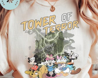 Comfort Color®, Disney Retro Tower Of Terror Shirt, Twilight Zone Shirt, Disney Rides Shirt, Hollywood Studios Shirt, 0291